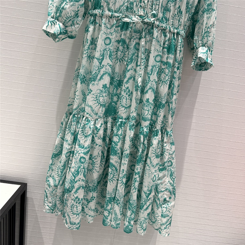 D10r jouy printed long-sleeved dress replica clothing sites