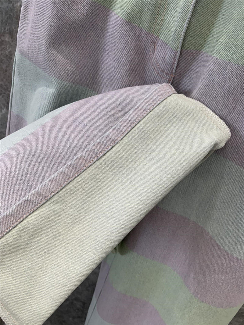 Ch**el color block denim trousers replica d&g clothing