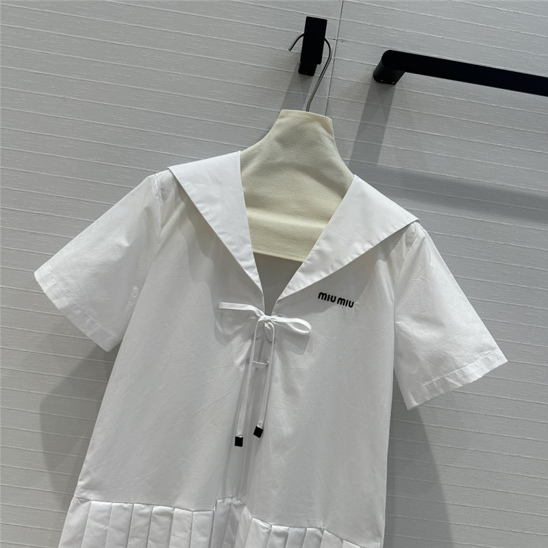 M1um1u shirt-style short-sleeved dress replica clothing