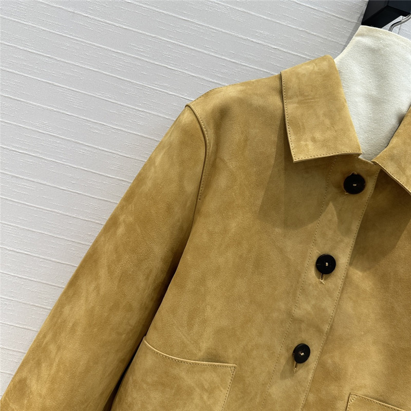 L0ew* lapel jacket genuine leather coat replica designer clothes