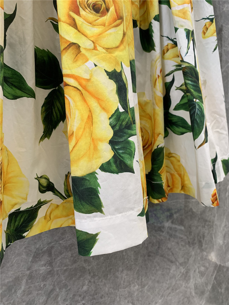 Dolce & Gabbana d&g yellow rose skirt replica clothes