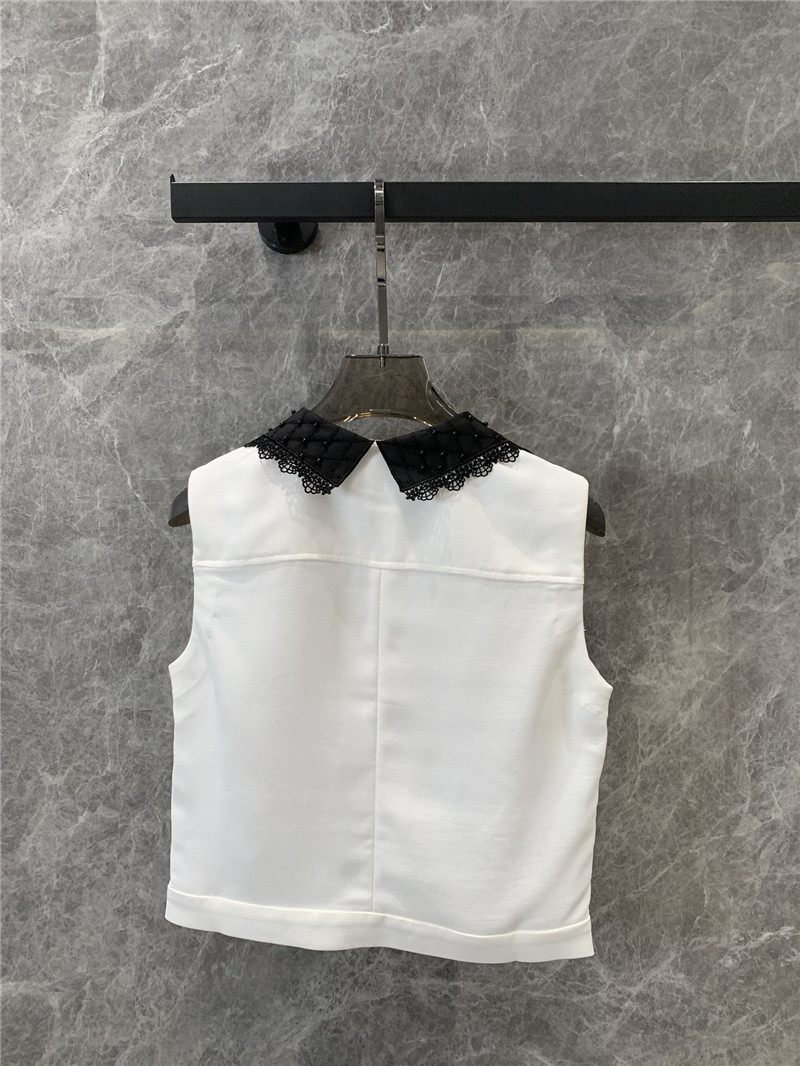 Ch**el beaded collar vest small jacket replica d&g clothing