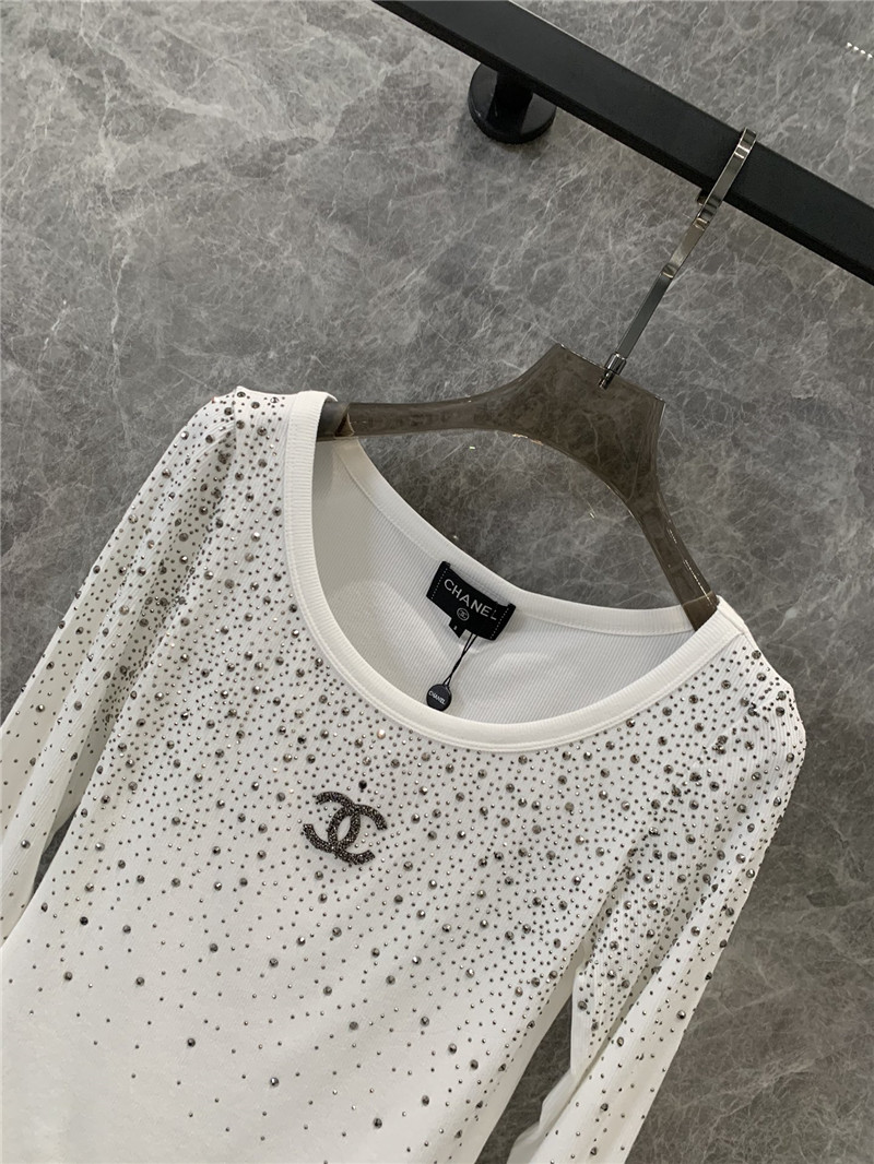 ch**el hot D1am0nd slim base long sleeve t-shirt replicas clothes