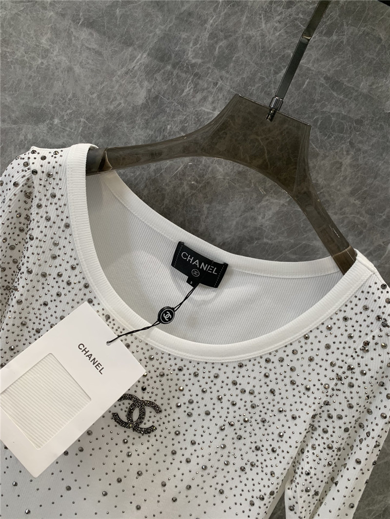 ch**el hot D1am0nd slim base long sleeve t-shirt replicas clothes