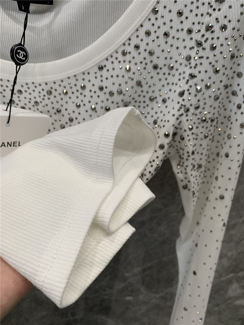 ch**el hot D1am0nd slim base long sleeve t-shirt replicas clothes