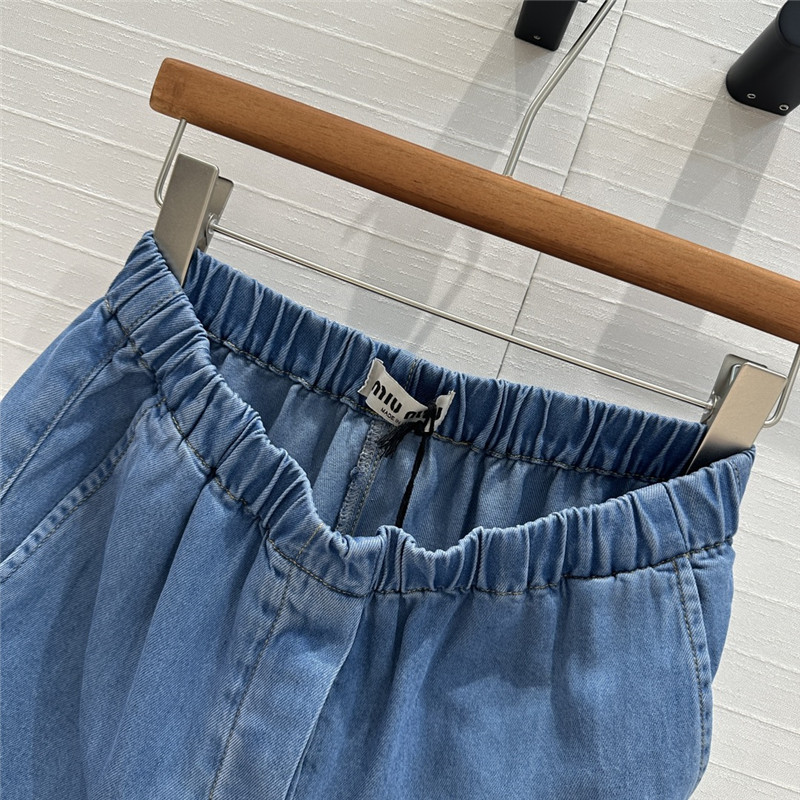 M1um1u retro primary blue soft denim shorts replicas clothes