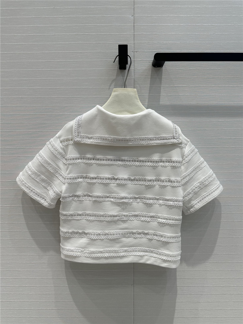 Ch**el navy collar top replica clothing sites