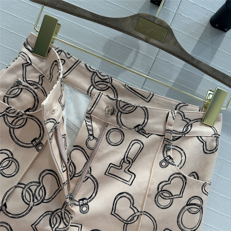 H**me5 heart chain denim shorts replicas clothes