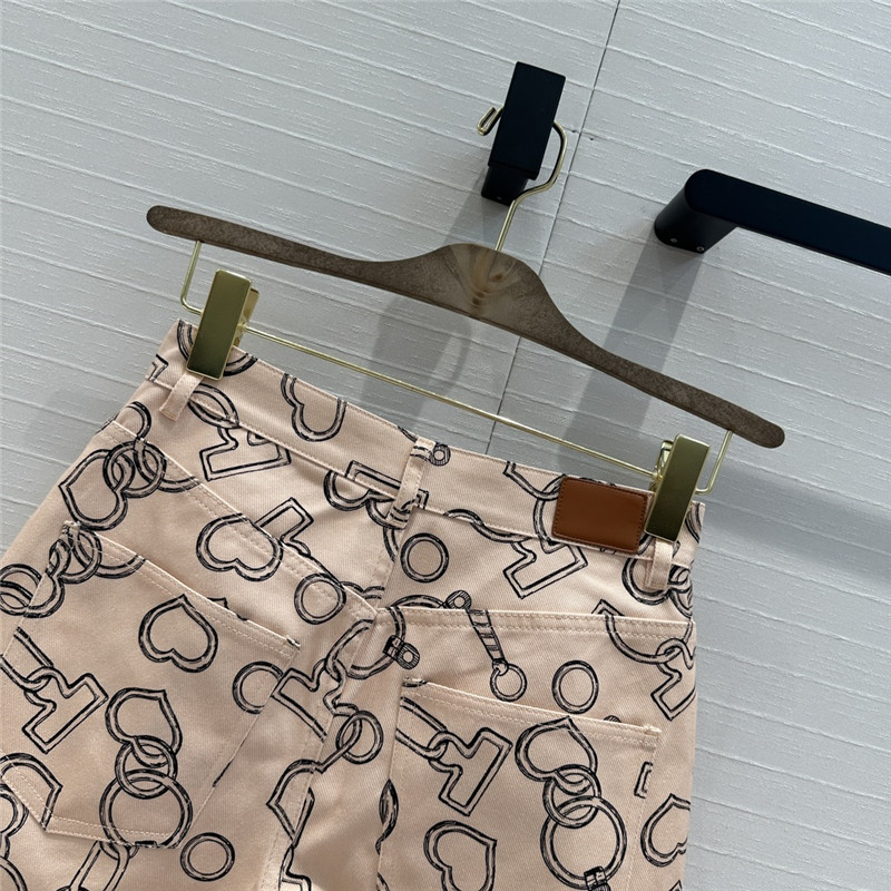 H**me5 heart chain denim shorts replicas clothes