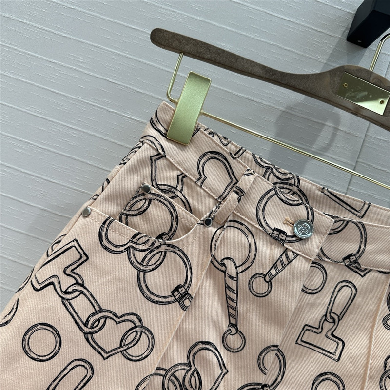 H**me5 heart chain denim shorts replicas clothes