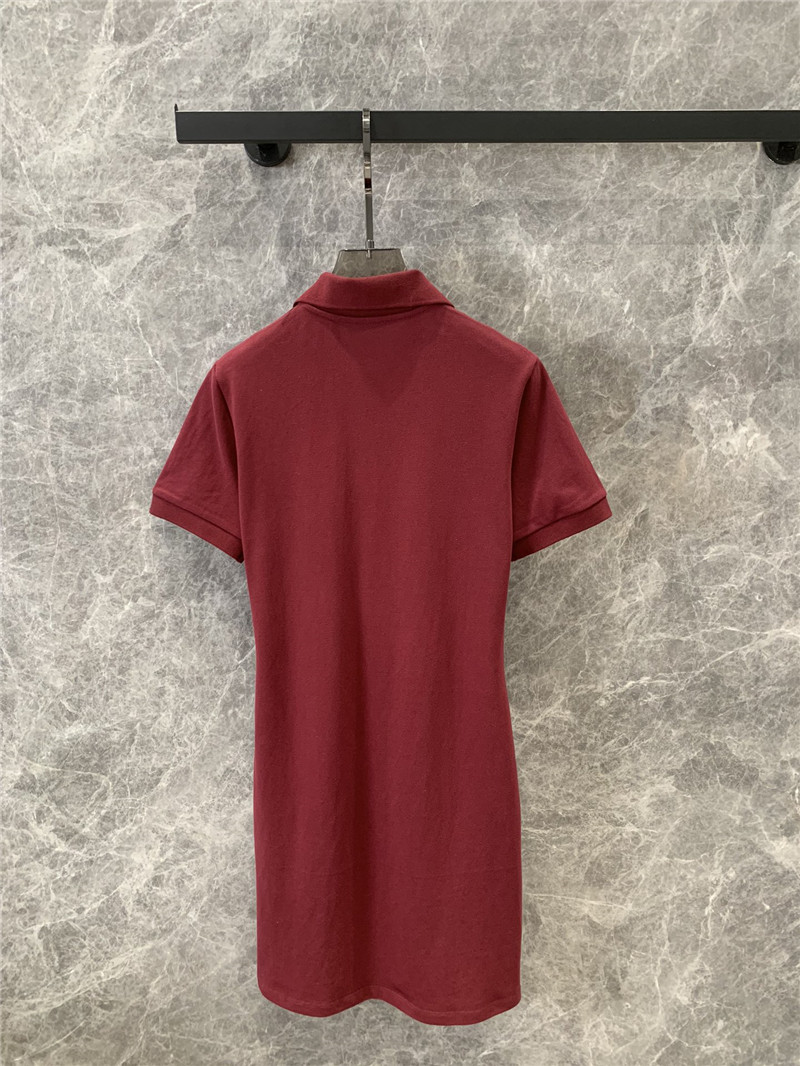 M1um1u lapel letter embroidered casual dress replica clothes