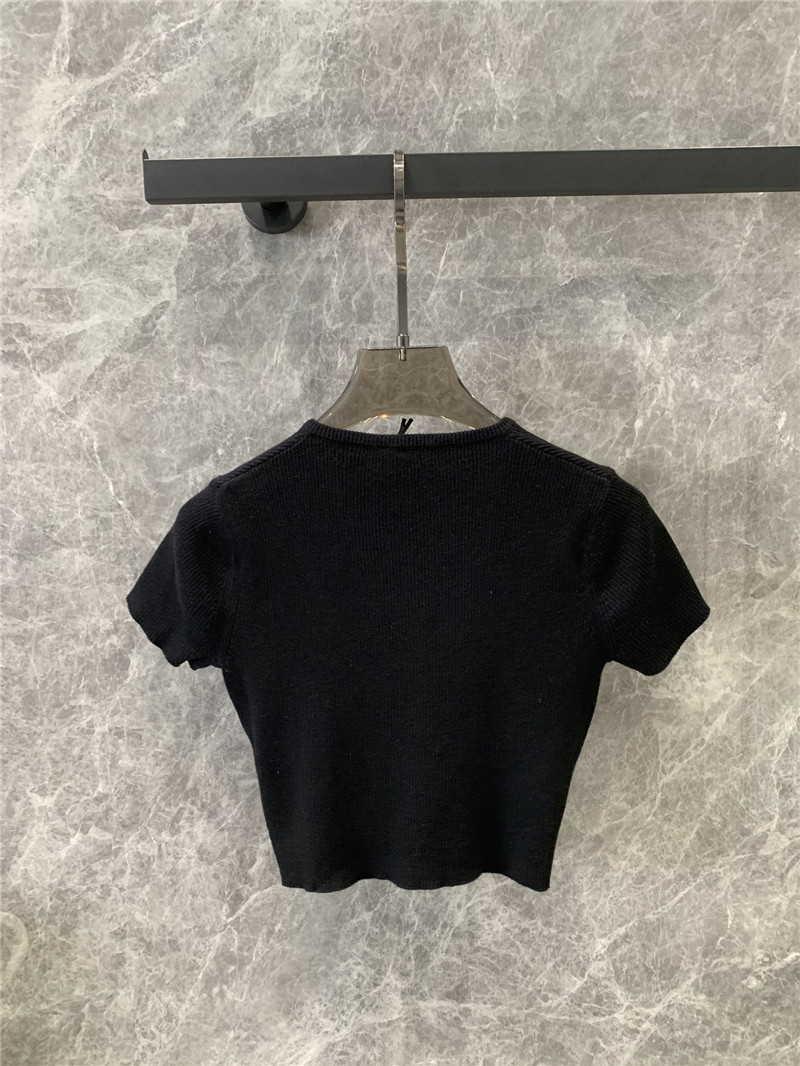 Ce1i*e lace-up v-neck knit top replica d&g clothing