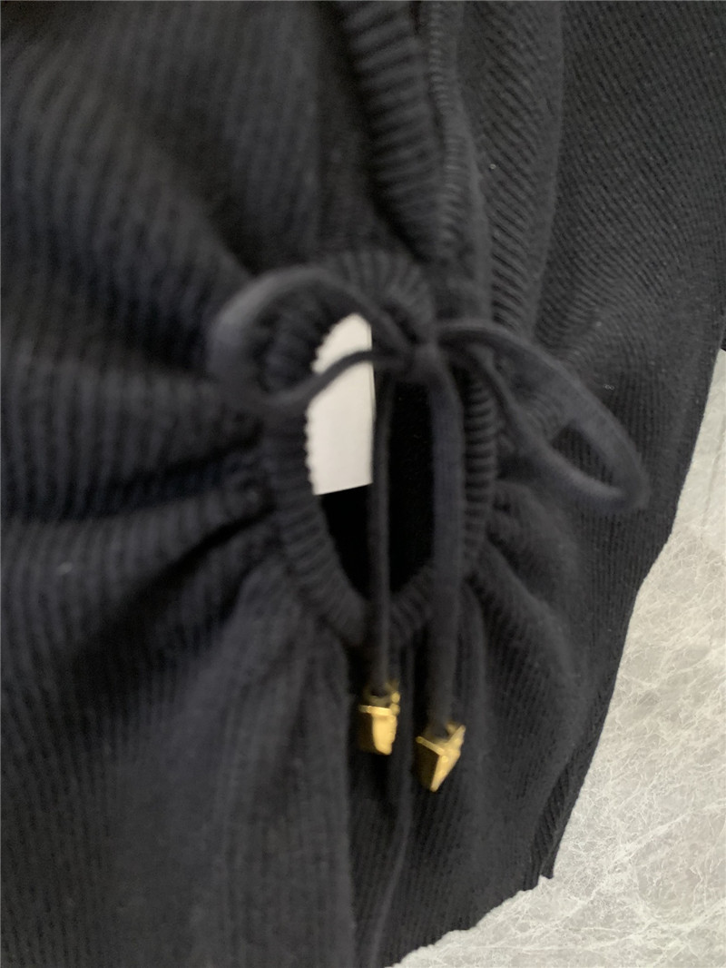 Ce1i*e lace-up v-neck knit top replica d&g clothing