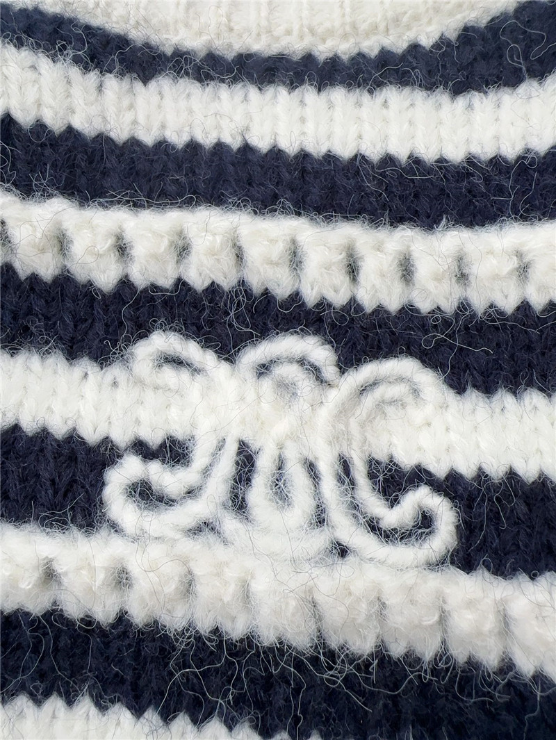 Ce1i*e striped crew neck knitted sweater replica d&g clothing