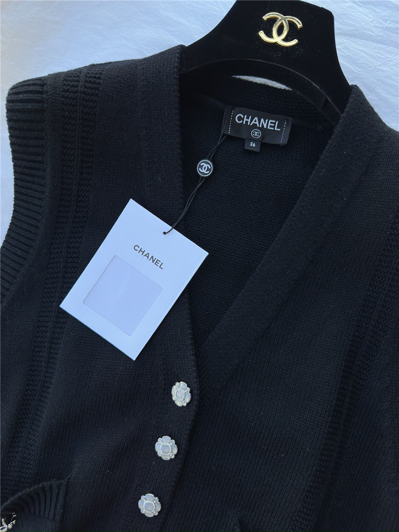 Ch**el double pocket vest replicas clothes