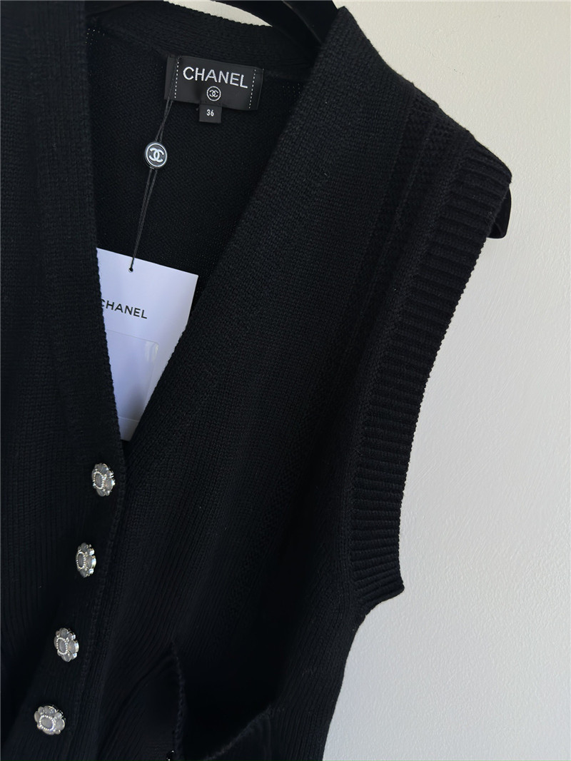 Ch**el double pocket vest replicas clothes