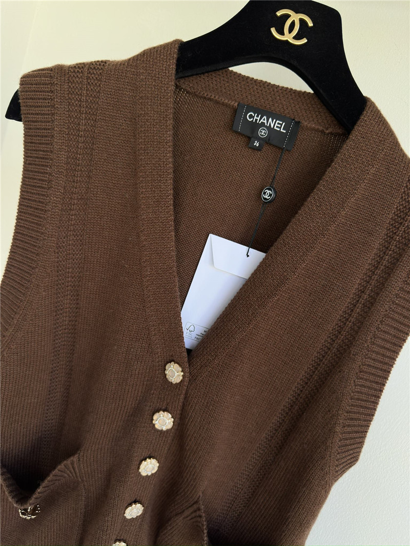 Ch**el double pocket vest replicas clothes