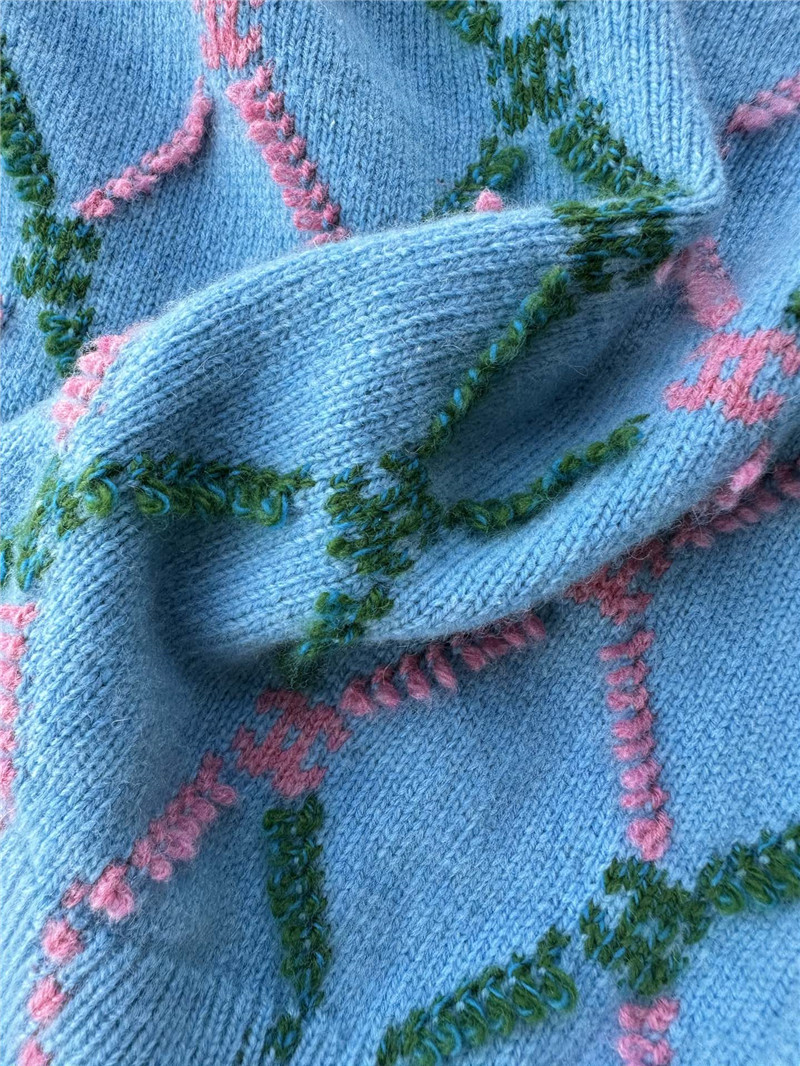 Ch**el contrast plaid knitted vest replica clothing sites