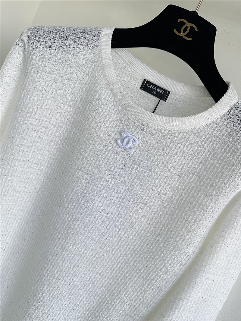 Ch**el logo jacquard top cheap replica designer clothes