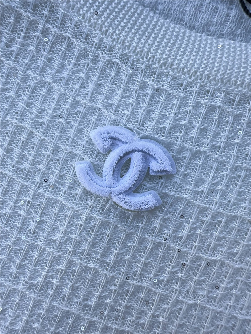 Ch**el logo jacquard top cheap replica designer clothes