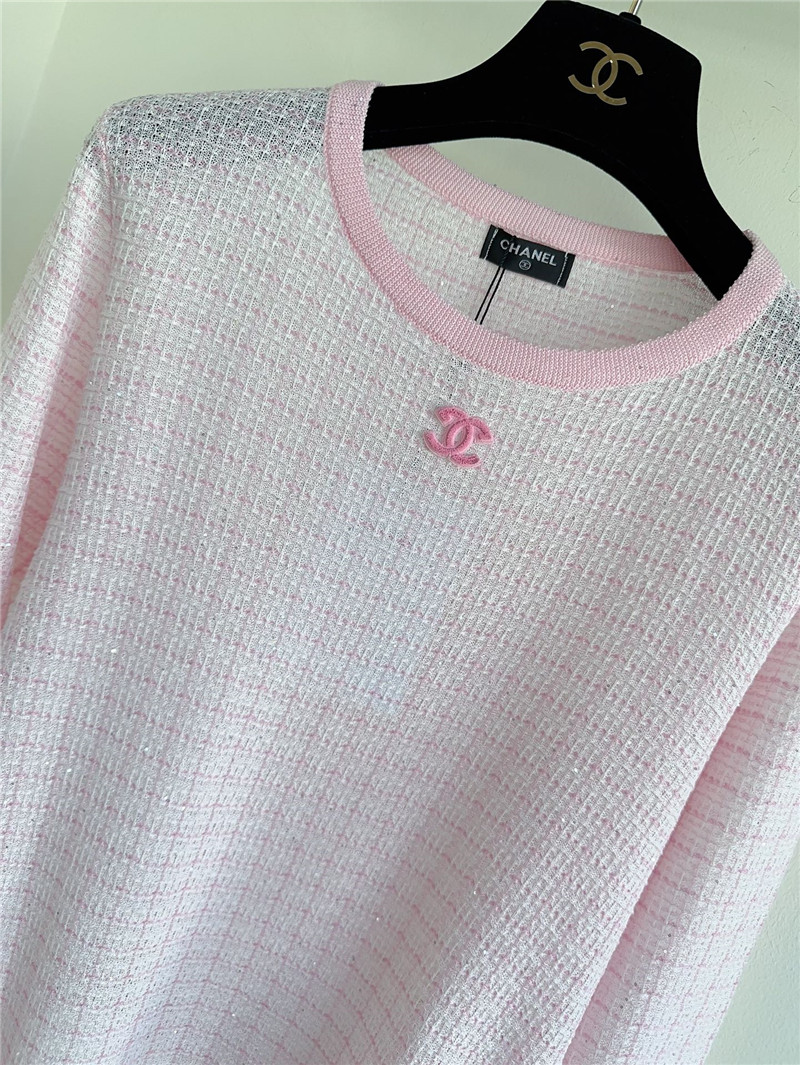 Ch**el logo jacquard top cheap replica designer clothes