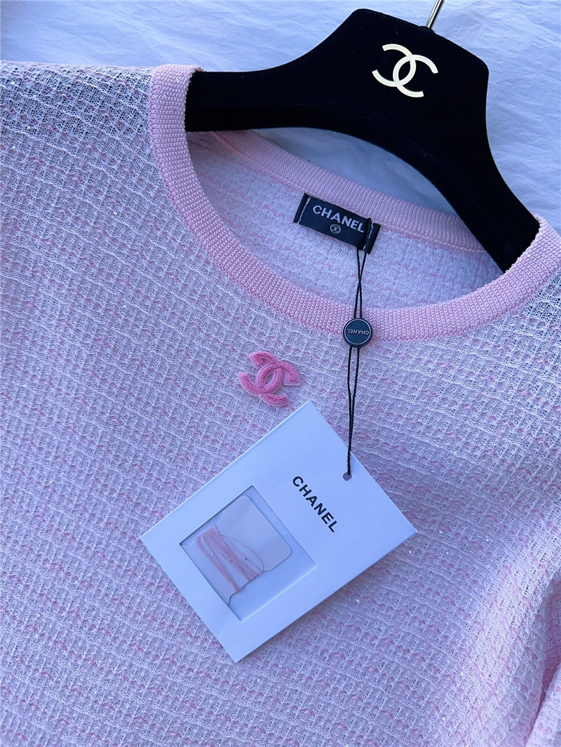 Ch**el logo jacquard top cheap replica designer clothes