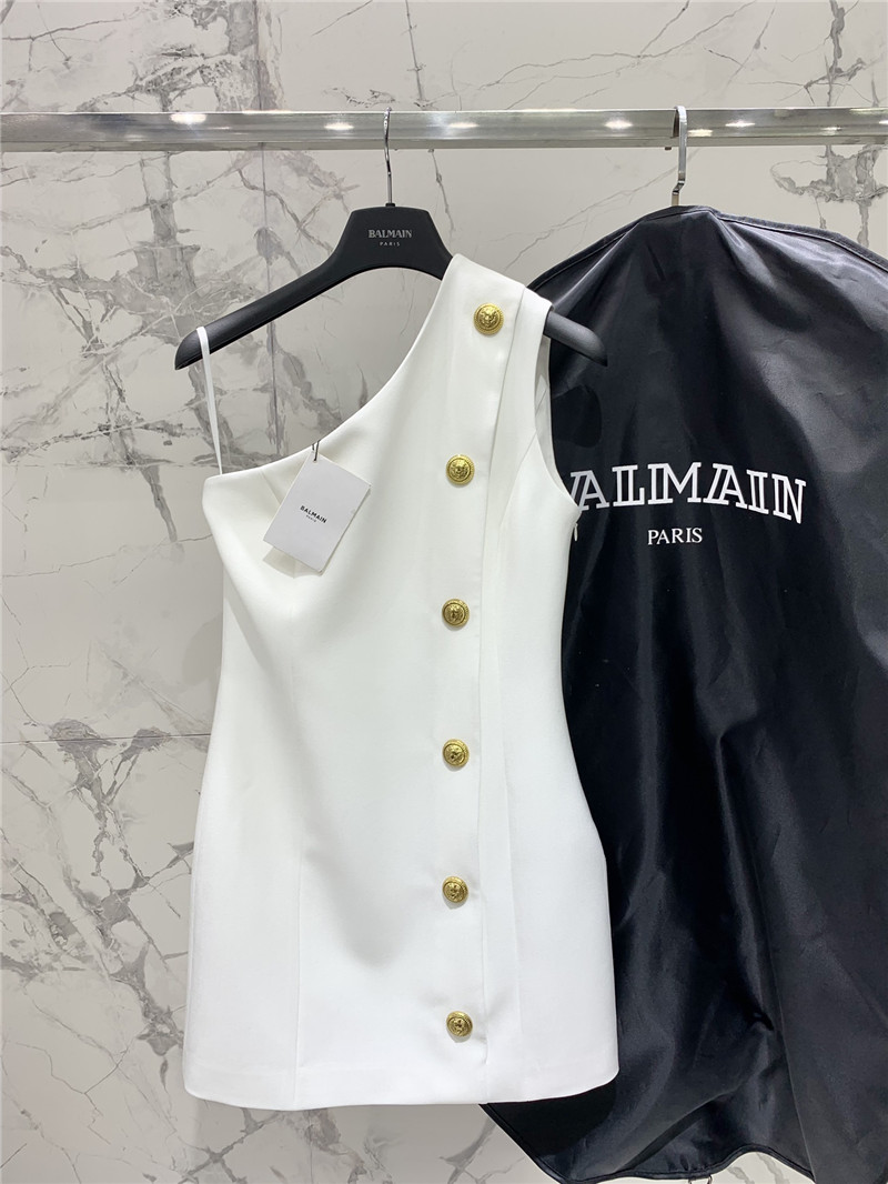 Balmain new one-shoulder dress replica clothing sites