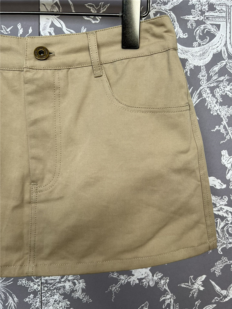 M1um1u khaki casual shorts replica designer clothes
