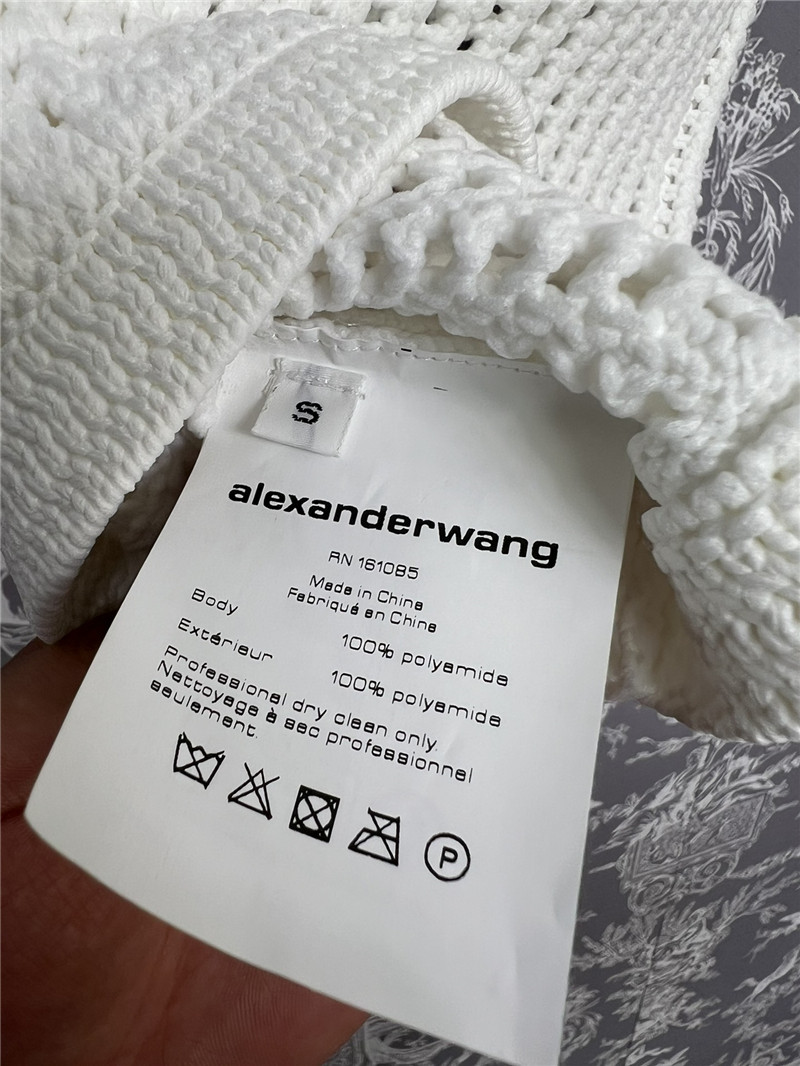 A1exa*der wang hollow knit short sleeve replicas clothes