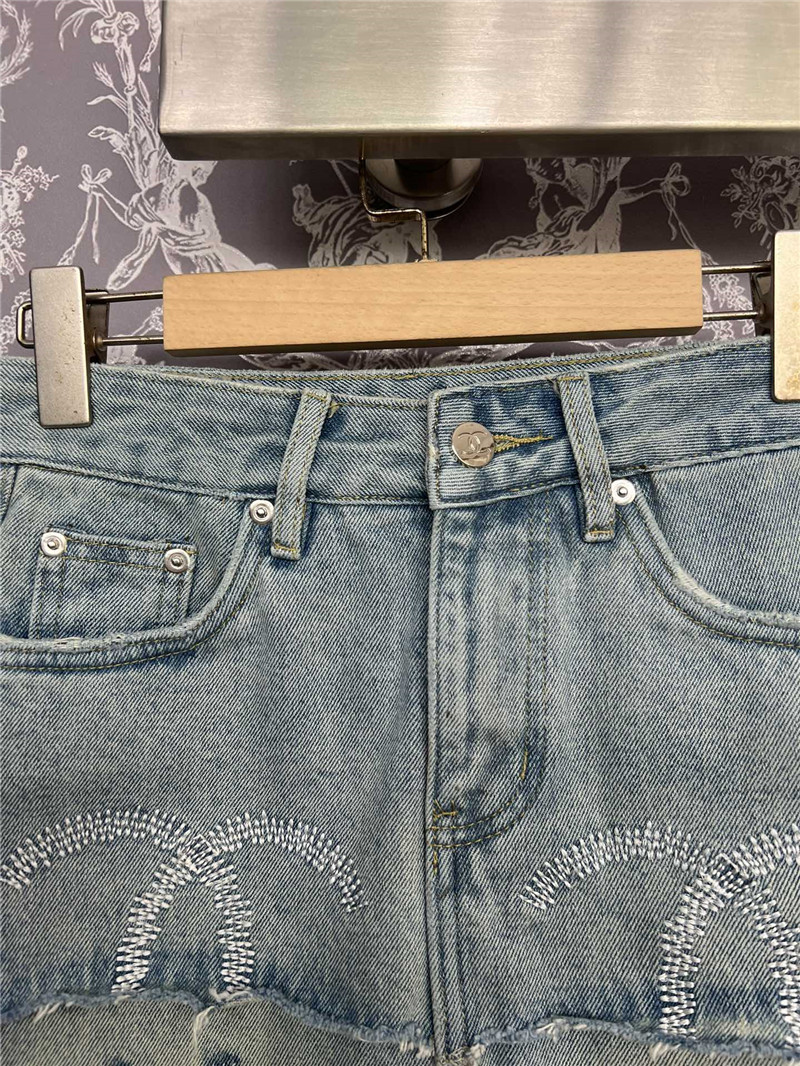 Ch**el gradient denim mini skirt