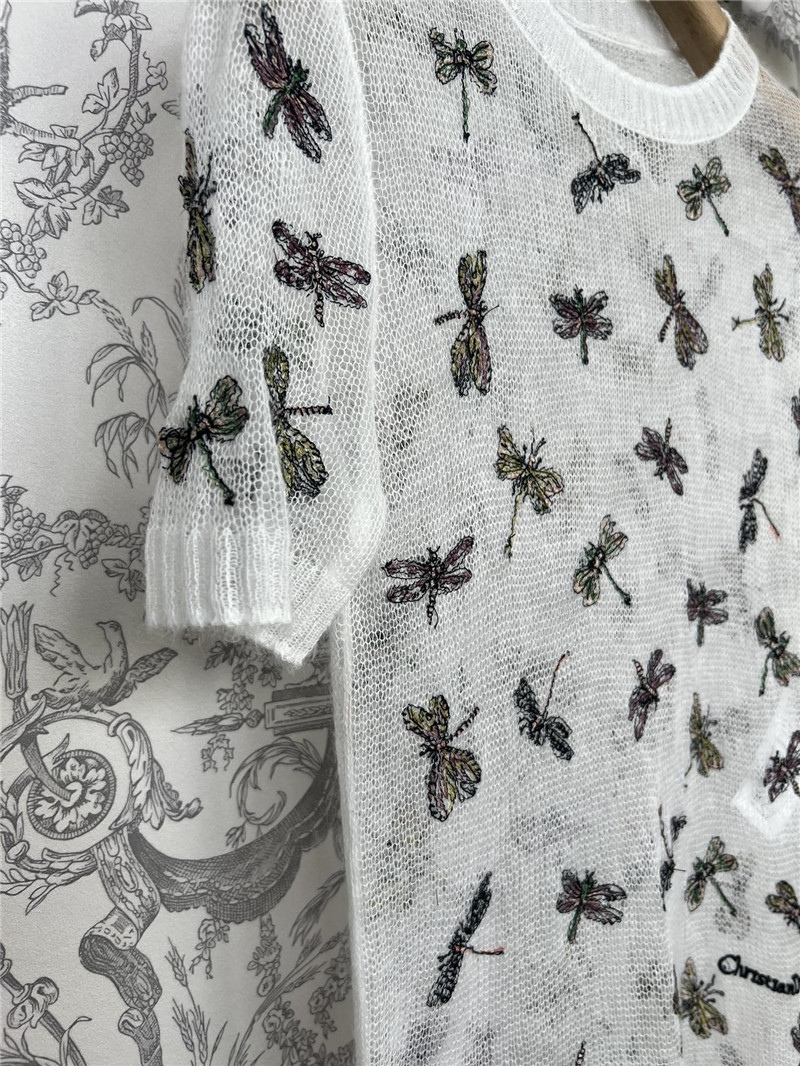 D10r new embroidered knitted short-sleeved replica clothes