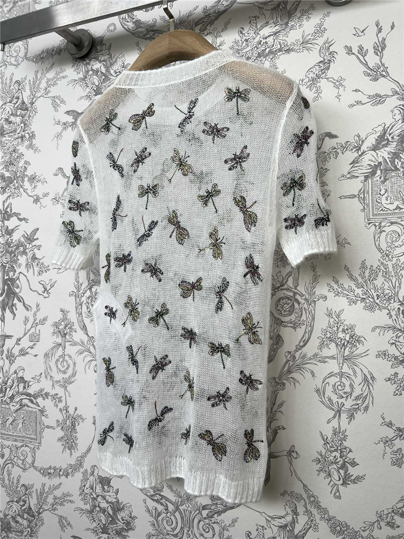 D10r new embroidered knitted short-sleeved replica clothes