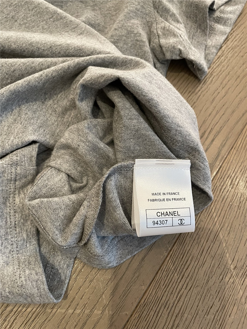 Ch**el short-sleeved replicas clothes with bow print