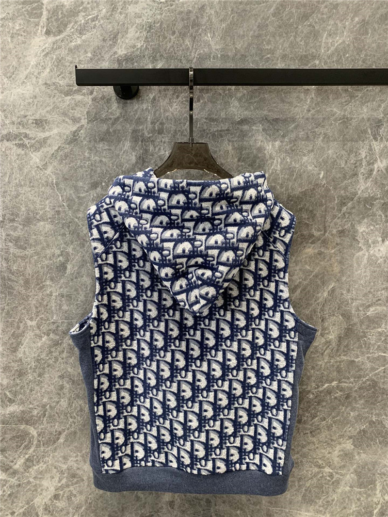 D10r monogram sleeveless hooded sweatshirt vest replicas clothes