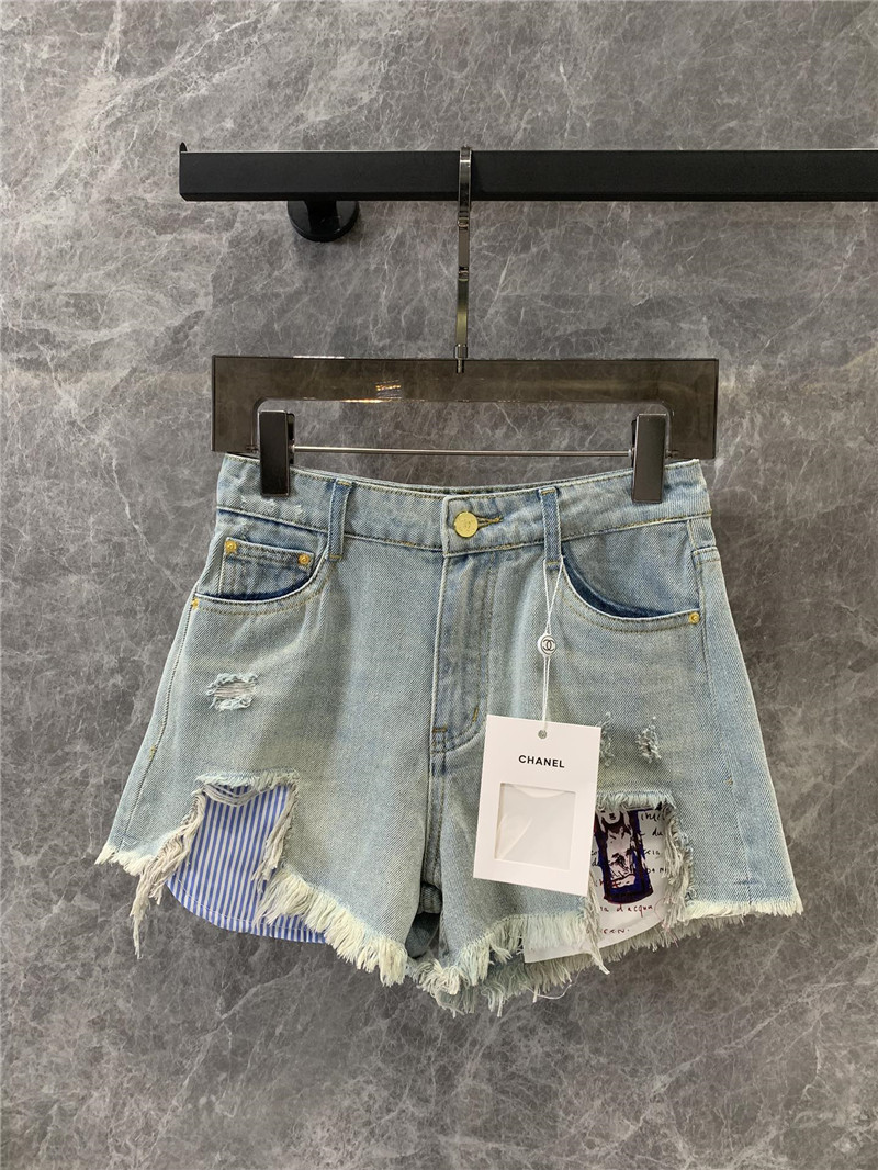 Ch**el heavy denim shorts replica d&g clothing