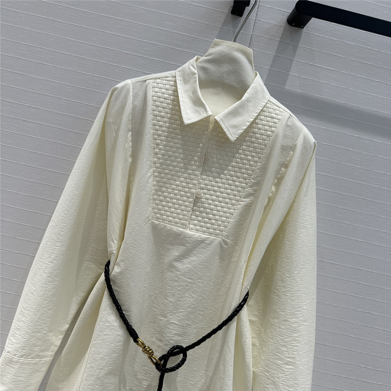 b0tt*ga Ven*ta lapel woven shirt dress replica designer clothes