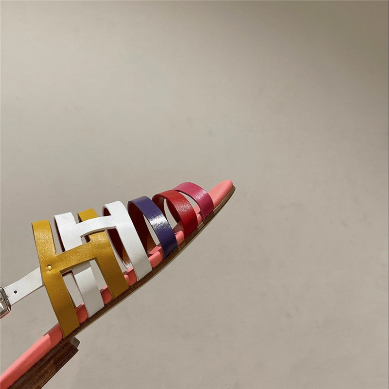 H**me5 ephese cherry pink calfskin sandal