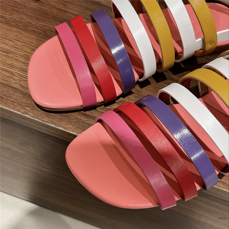 H**me5 ephese cherry pink calfskin sandal