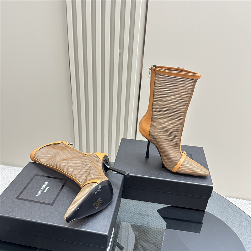 Sa1nt Lau*nt oxalis mesh boots in brown