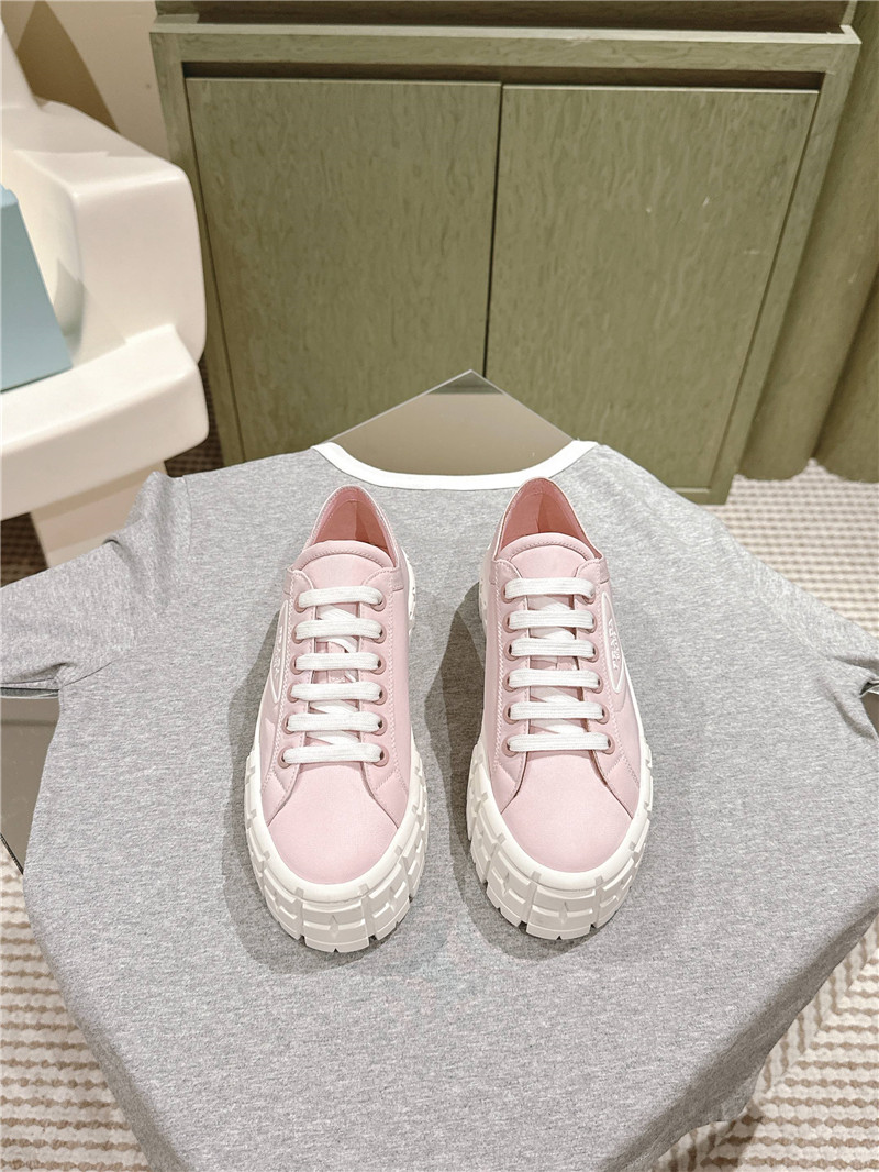 Pra*a double wheel re-nylon gabardine sneakers in pink