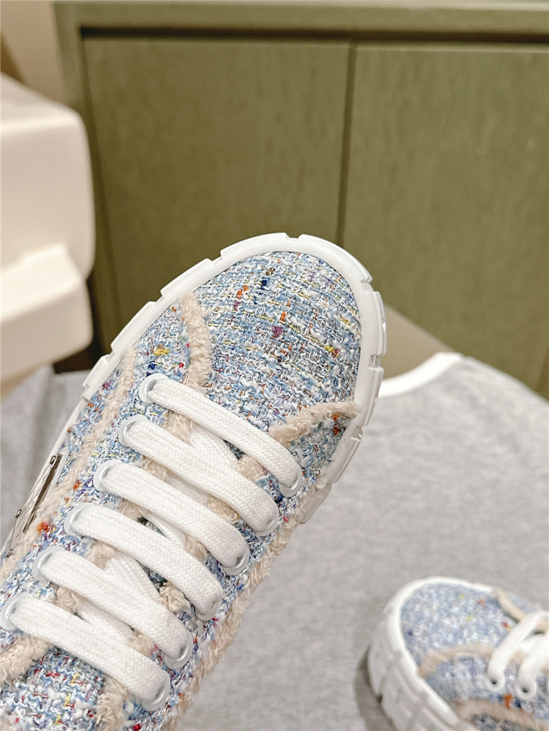 Pra*a double wheel tweed trainers