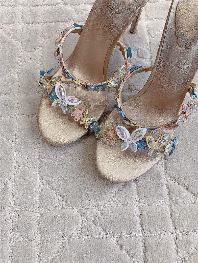 Rene Caovilla Jeweled Eden Nude Sandal 105