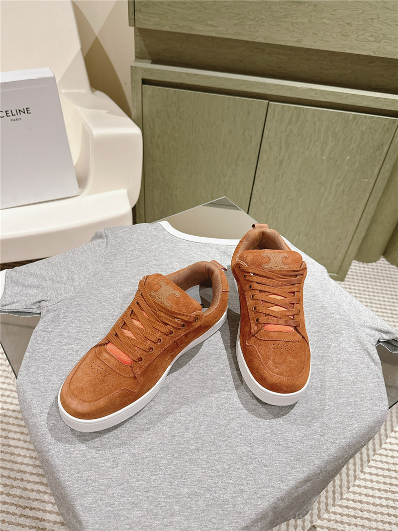 Ce1i*e huntington brown low lace-up sneakers