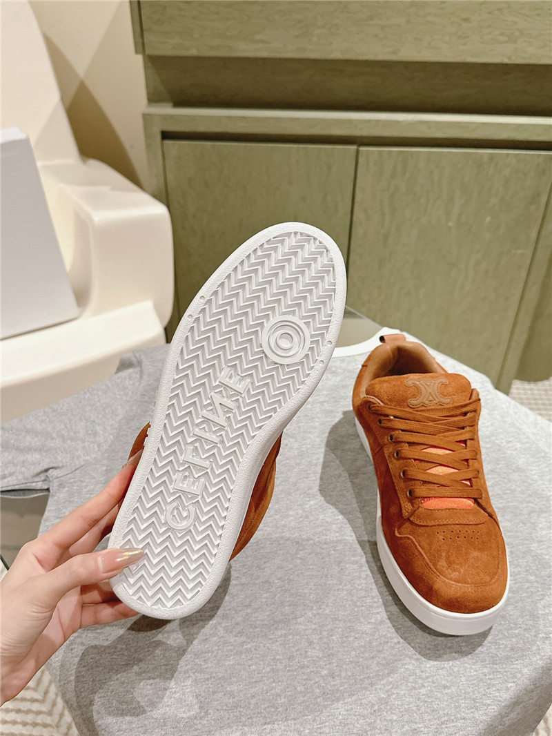 Ce1i*e huntington brown low lace-up sneakers
