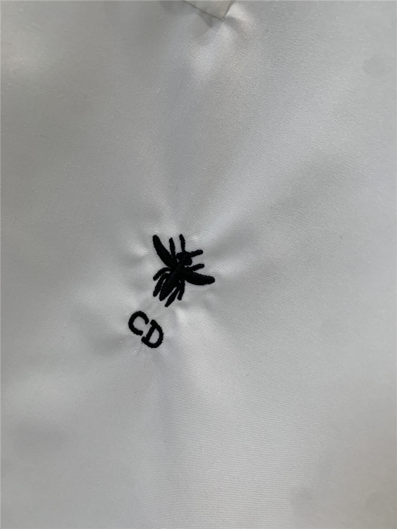 D10r lapel bee embroidered long white shirt replica clothes