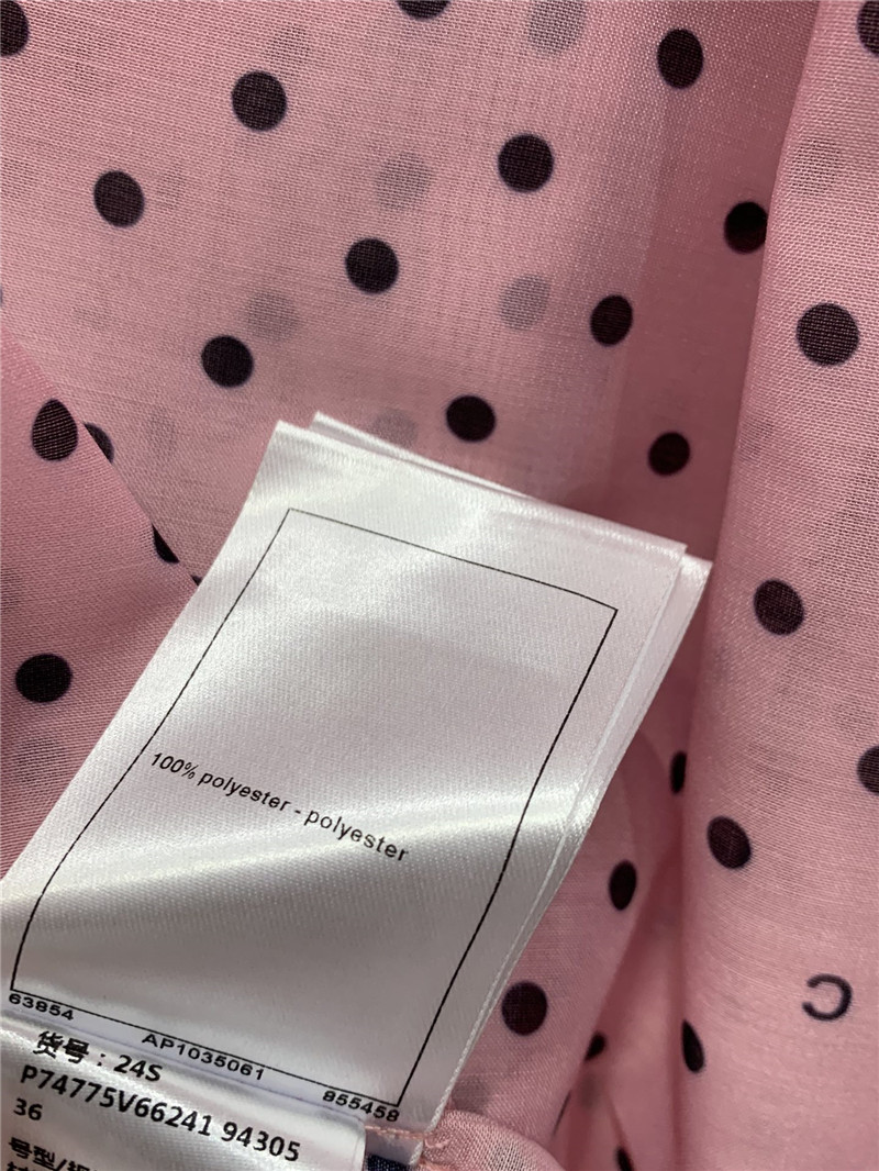 Ch**el holiday style polka dot long sleeve shirt