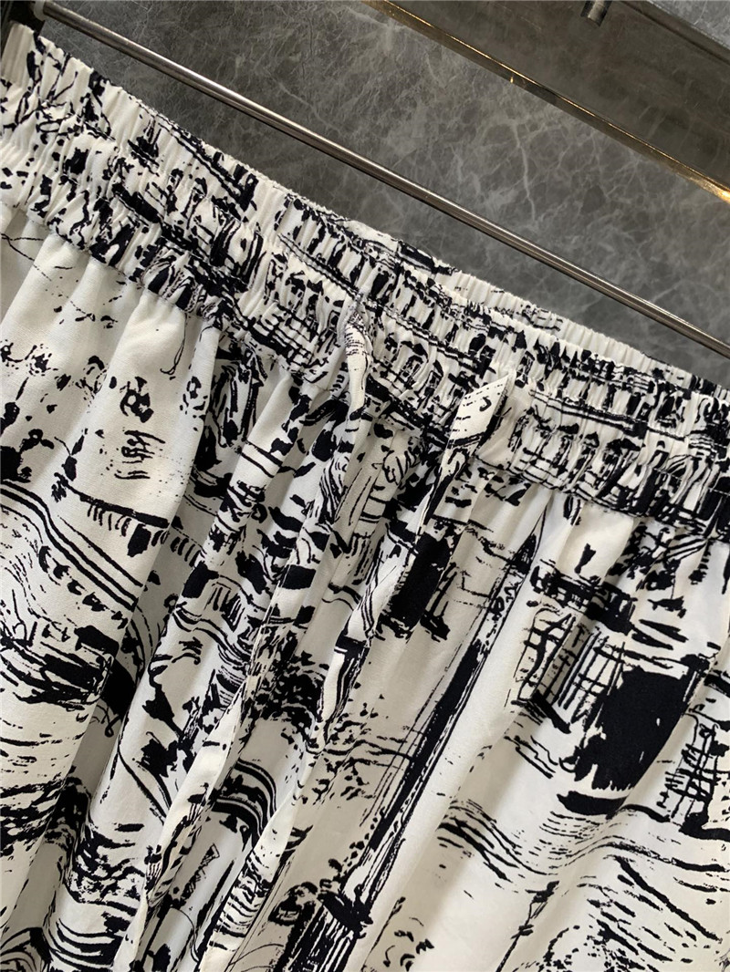 D10r paris map print casual trousers replicas clothes