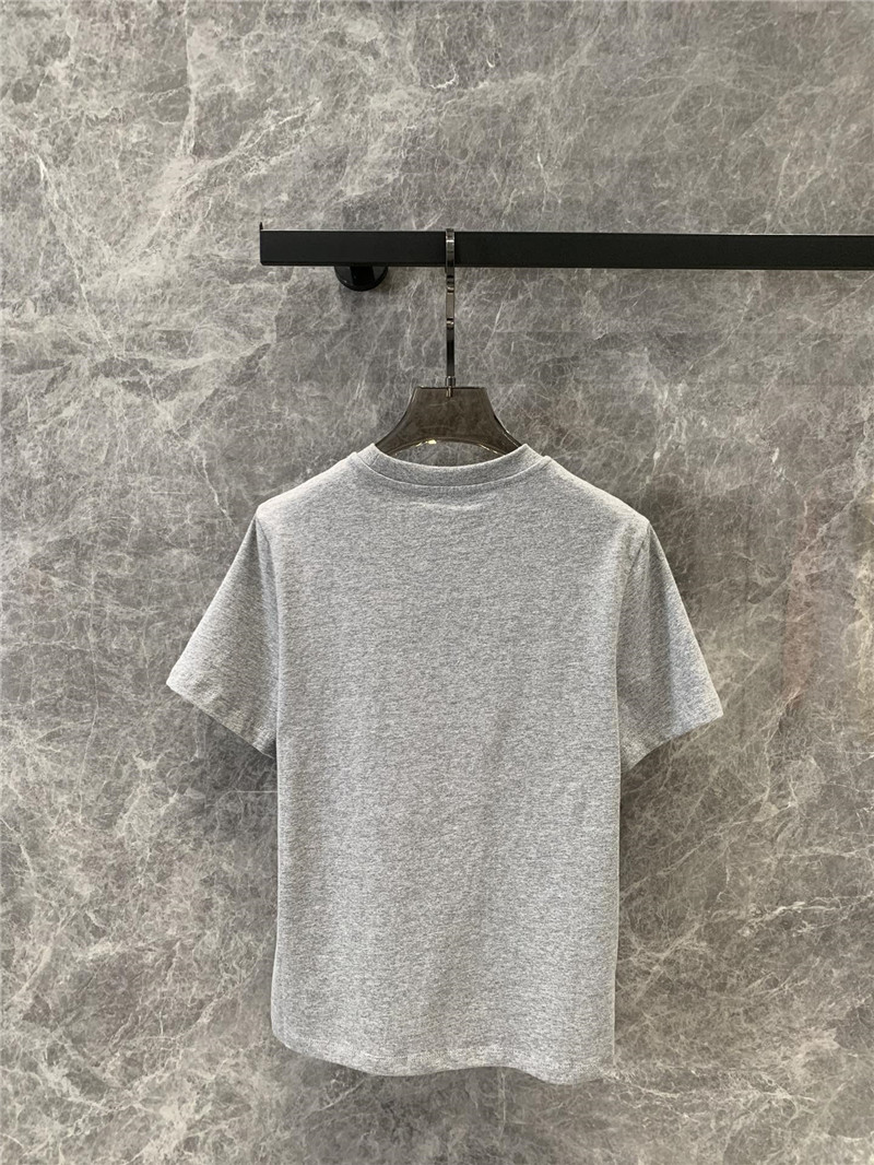 M1um1u beaded letter short-sleeved t-shirt replica clothes