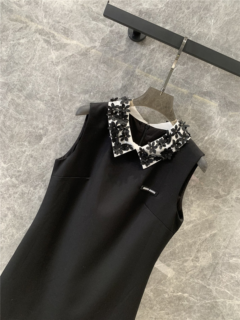 M1um1u petal beaded collar vest dress replica clothing sites