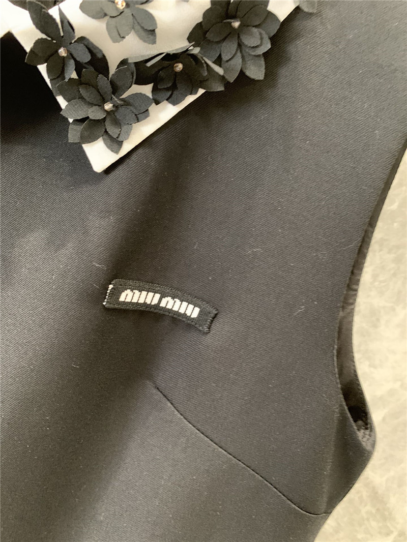 M1um1u petal beaded collar vest dress replica clothing sites